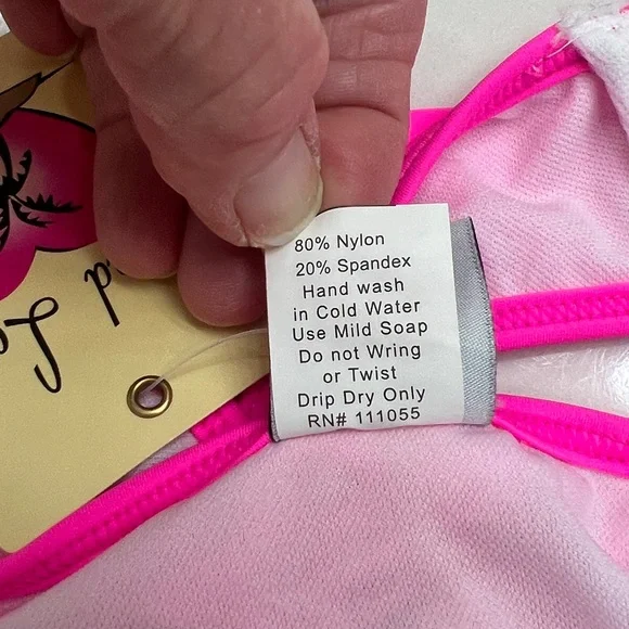 Island Love, hot, pink bikini bottoms, Sz. Large (9-11), 2 straps on sides, NWT - Picture 7 of 10